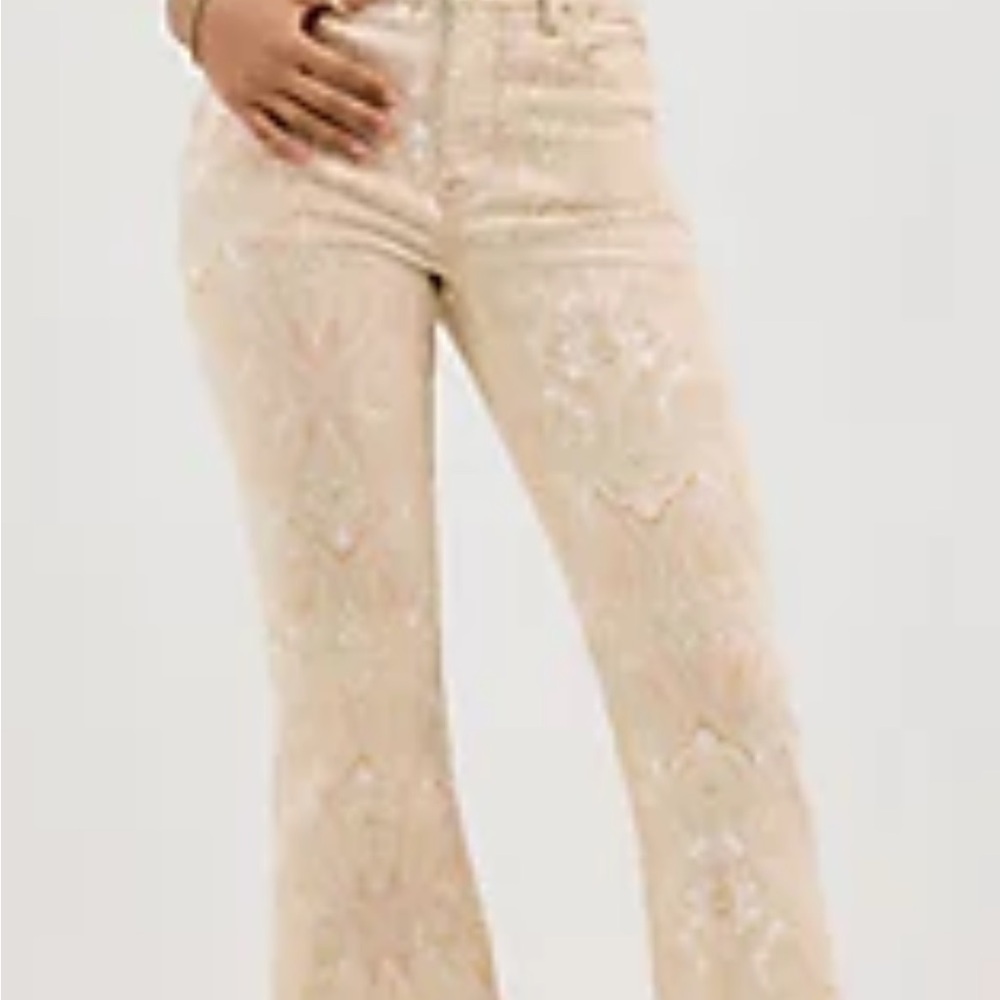 Wrangler Paisley Cream High rise Fierce Flare Women's Jeans